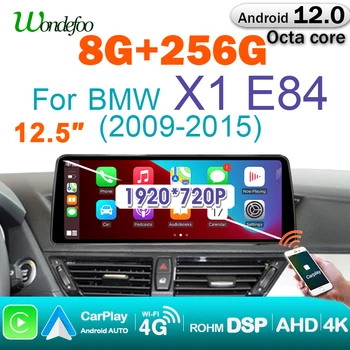 WONDEFOO 8G 256G Android 12 Автомобильный Радиоприемник Мультимедийный Стерео для BMW X1 E84 2009 2010 2011-2015 Аудио с Экраном Carplay Bluetooth