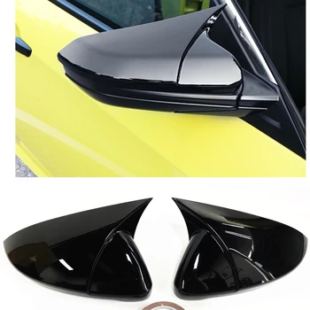 Крышка Зеркала Заднего Вида Для Volkswagen VW Golf Mk7 7.5 2014-2018 GTI GTD TSI R Глянцевый Черный Экстерьер Автомобиля Задняя Крышка Заднего Вида Надстройка