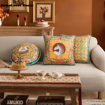 Европейская классическая подушка с объемной окантовкой, американская подушка для домашнего дивана в стиле ретро в отеле с проживанием в семье