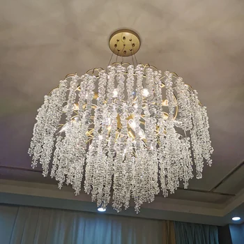 Люстры Светодиодный подвесной светильник Lughting Branch crystal гостиная роскошная вилла столовая декоративная спальня art crystal