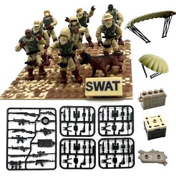 SWAT Military Desert Eagle, Оружие спецназа, снаряжение для армии WW2, Строительный блок, Солдат, Настоящие Куклы, Игрушка