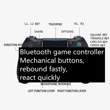 Контроллер Bluetooth для PS4 Беспроводной геймпад, джойстик, ручка игровой консоли, USB шестиосевой джойстик с двойной вибрацией, прямая поставка