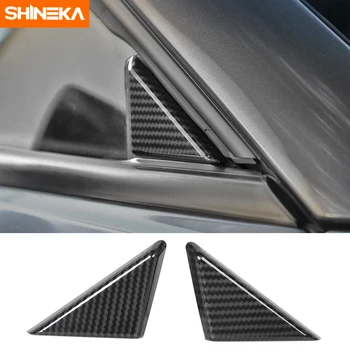 Треугольное Стекло Переднего стекла автомобиля SHINEKA из углеродного волокна, Декоративная наклейка на крышку, Аксессуары для Dodge Challenger 2009 + Стайлинг автомобиля