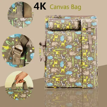 Портативная многофункциональная сумка для рисования на холсте 4K, чехол для доски для эскизов, сумка для рисования, сумка для рюкзака, Дорожный набор для рисования, сумка для хранения