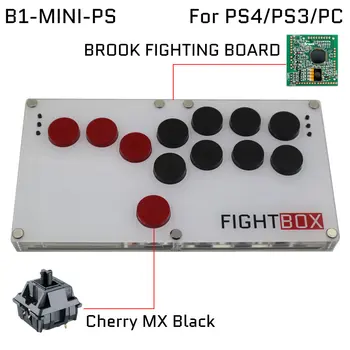 B1-МИНИ-PS Ультратонкий Аркадный игровой контроллер в стиле HITBOX со всеми кнопками для PS4/PS3/PC с возможностью горячей замены CHERRY MX