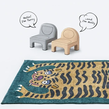 Леопардовый коврик для детской спальни Home Cute IG Мягкие прикроватные игровые коврики Tapete Украшение гостиной ковер Тигровые ковры коврик