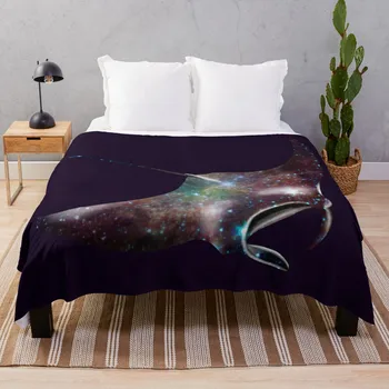 Эстетичное мягкое одеяло из искусственного меха Galaxy Manta Ray