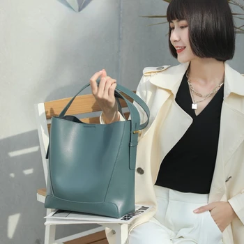 Новая высококачественная женская сумка-тоут, модная сумка из натуральной кожи, сумка-мессенджер на одно плечо, сумка-мешок большой емкости, женская сумка-мешок