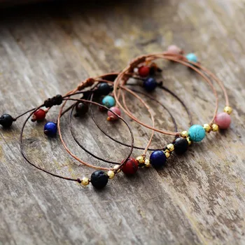 Простые браслеты из бисера для женщин, браслеты из натуральных камней, женские богемные веганские браслеты