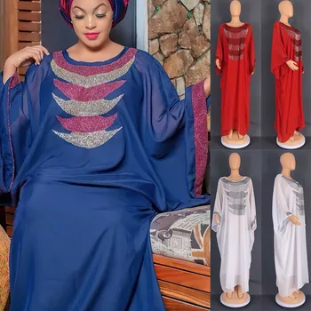 Африканские платья для женщин, бриллианты, Марокканский кафтан, Свободное мусульманское платье, Абайя, Исламская одежда, Африканский халат Дашики, халат-кафтан