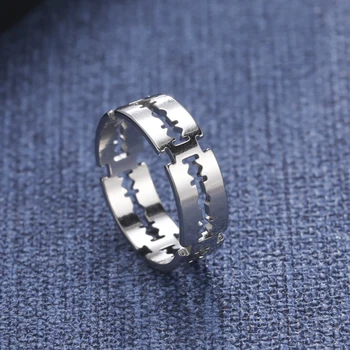 Skyrim Fashion Blade Ring для мужчин и женщин, кольцо на палец из нержавеющей стали в стиле панк-хип-хоп, пара ювелирных изделий, подарок на День рождения Оптом