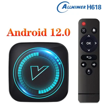 H618 Android 12 Smart TV Box Allwinner H618 Четырехъядерный Cortex A53 Поддержка 8K Видео BT Wifi Медиаплеер Google Voice Телеприставка