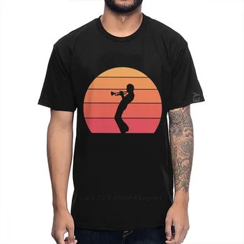 Качественные футболки Miles Davis Trumpet Sunset High Street с круглым вырезом, футболка для мужчин в стиле хип-хоп, хлопчатобумажная футболка на заказ