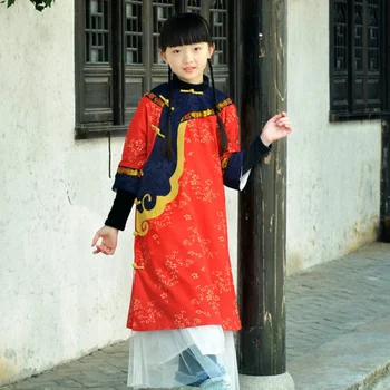 Китайская Традиционная одежда для женщин, этнический халат, древнекитайский костюм, Национальный костюм для детей, платье Hanfu FF2498