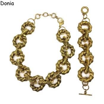 Ювелирные изделия Donia в европейском и американском стиле ретро-панк, простое ожерелье с витой линией, воротник-стойка, вечернее платье, роскошный костюм