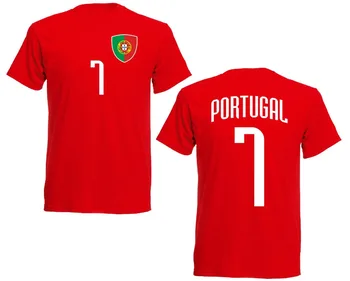 Португалия Футболка Rot Br-7 2019 Джерси Trikot Номер 7 Футболист Футбол 2019 Модный Бренд Мужская Дешевая Распродажа Хлопчатобумажных Забавных Рубашек