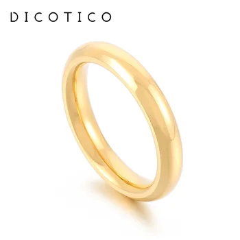 Новое кольцо из нержавеющей стали 4 мм для женщин, разноцветные блестящие обручальные кольца, женские Мужские кольца, Простые ювелирные изделия, подарки Оптом