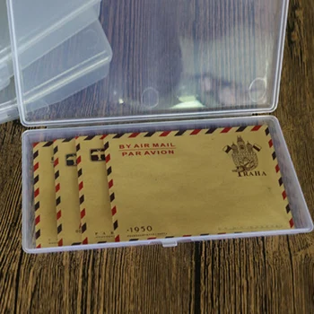 1 шт. Новый маленький пластиковый Прозрачный с крышкой Контейнер для сбора карточек, Квадратная шкатулка для украшений, принадлежности для домашнего хранения