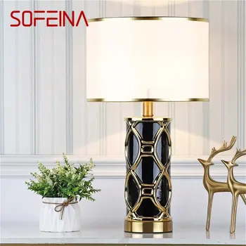 Настольные лампы SOFEINA, роскошная современная ткань, легкие Декоративные элементы для дома, прикроватной тумбочки, спальни