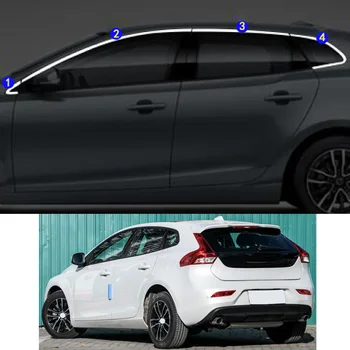 Для Volvo V40 2013 2014 2015 2016 2017 2018 2019 2020 Автомобильная наклейка, украшающая стойку окна, Среднюю полосу, Отделку рамы капотов