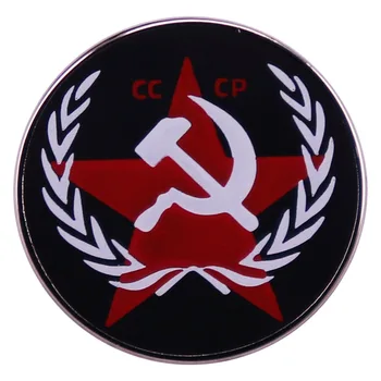 Значок Серпа и молота Советского Союза, Брошь с эмалью коммунистической партии CCCP