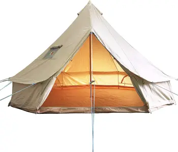 Woqi, 4-сезонное водонепроницаемое хлопковое полотно, Большой Семейный лагерь, бежевая палатка-колокольчик, охотничья настенная палатка