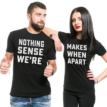 Одинаковые тематические рубашки для пары, футболки 