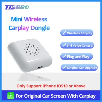 Carlinkit MINI Wireless CarPlay Box Для Audi Benz Volvo Volkswagen Поддержка Автоматического Подключения Bluetooth Зарядка Siri Voice IOS15