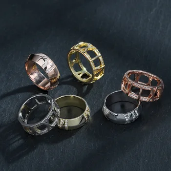 Новое Полое кольцо с римской цифрой, Классическое Универсальное украшение для подарка Мисс на День рождения