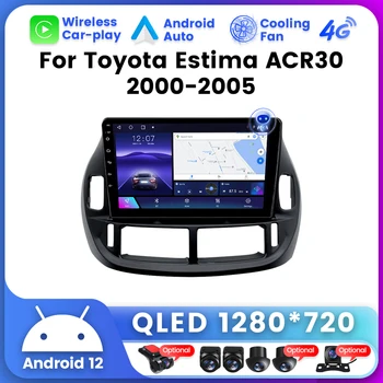 Автомобильное Радио Для Toyota Estima ACR30 RHD LHD 2004 Android 12 Головное устройство Все В одном Мультимедийный Видеоплеер GPS Навигация 1280*720