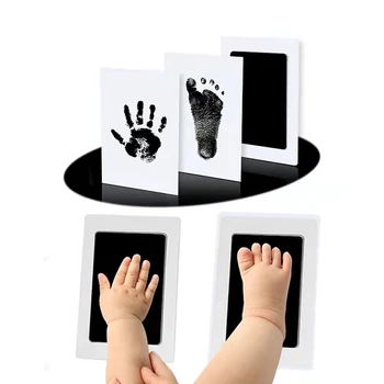 Набор для рук и следов рук своими руками для новорожденных, Чернильные подушечки, Фоторамка, отпечаток руки, Сувенирные Аксессуары для малышей, Безопасный и чистый подарок для душа ребенка