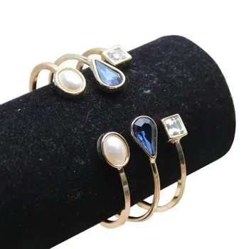 V010 Модный браслет-манжета с золотым жемчугом и кристаллами, модные ювелирные изделия, модный женский браслет на продажу