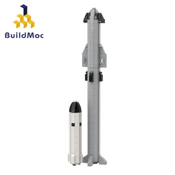 MOC Space X Falcon Super Heavy Ракета-носитель Строительные блоки Набор для запуска космического корабля Кирпичи Игрушки для детей Подарок на День рождения
