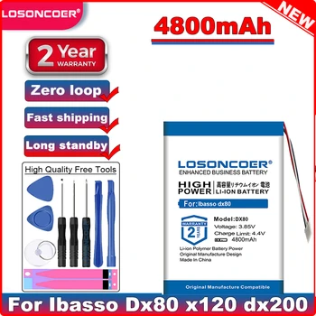 LOSONCOER 4800 мАч для Плеера Ibasso Dx80 x120 Новый Литий-Полимерный Перезаряжаемый Аккумулятор Сменная Батарея