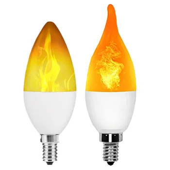 E27 Светодиодная лампа-свеча E14 Лампа с пламенем 110 В Светодиодные лампы с эффектом пламени 220 В 240 В Декор с эмуляцией мерцания Светодиодная лампа