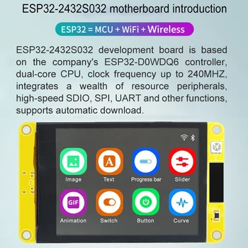 ESP32 ESP-WROOM-32 Плата разработки 3,5-дюймовый RGB Smart Display Экран IPS TFT RGB LCD Модуль Емкостный /Резистивный Сенсорный