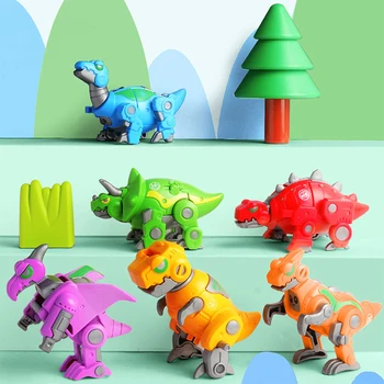 1шт 6 В 1 Динозавр-трансформер, игрушки-динозавры, Робот-динозавр, Деформация, Милый Механический Динозавр, Трансформация большого размера для детского аниме-рисунка