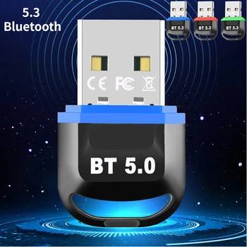 USB Bluetooth Адаптер 5.3 5.1 Для беспроводного динамика Аудиомыши Bluetooth Ключ USB адаптер приемникпередатчик Bluetooth 5.3