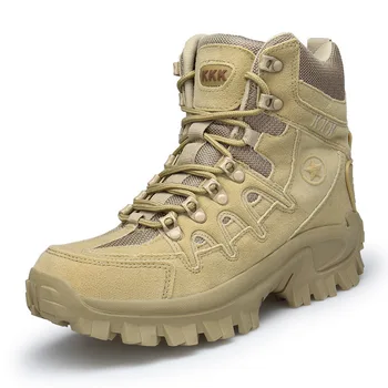 2023 Мужские ботинки, боевые мужские ботильоны, тактические армейские ботинки большого размера 39-46, мужская обувь, рабочая защитная обувь, мотоциклетные ботинки