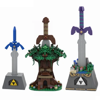 Buildmoc Игра Zeldaed Ruins Link Master Sword Стабильна Фигурки аниме Hyruleds, наборы строительных блоков MOC, игрушки для детей, подарки