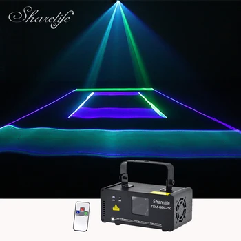 Sharelife Mini 3D Green Blue Cyan Color DMX Laser Scan Lights PRO DJ Home Party Gig Effect Сценическое Освещение Дистанционная Музыка GBC250