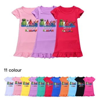 Модная Детская Одежда, Летние Платья Для Девочек, Детские Пижамы, Хлопковая Ночная Рубашка, Пижамы для Девочек, Детская Ночная Рубашка Garden of Banban