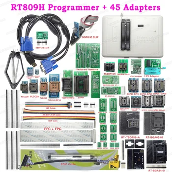 100% Оригинальный RT809H EMMC-Nand ФЛЭШ-программатор + 45 Элементов с Адаптером BGA63 BGA64 TSOP56 SOP44 RT809H Программатор + EDID Кабель
