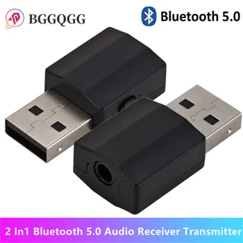 2 In1 Bluetooth 5,0 Аудиоприемник Передатчик 3,5 мм AUX Аудио Беспроводной Адаптер для Телевизора ПК Наушники Домашняя Стереосистема Автомобиля HIFI Аудио