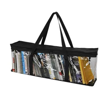 Прозрачные сумки для хранения, Органайзер для компакт-дисков, Книги, сумка на молнии, Органайзер для домашнего офиса, сумка для инструментов, ручка, прозрачный чехол, настольный органайзер