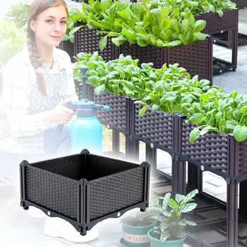 Многофункциональный семейный ящик для посадки овощей, оборудование для посадки растений на балконе, утолщенный прямоугольный цветочный горшок, негабаритный цветок