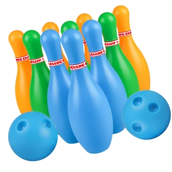 1 Комплект детских игрушек для боулинга, пластиковый водосточный желоб, обучающий забавный шар для боулинга, игрушки для детей ясельного возраста (разные цвета)